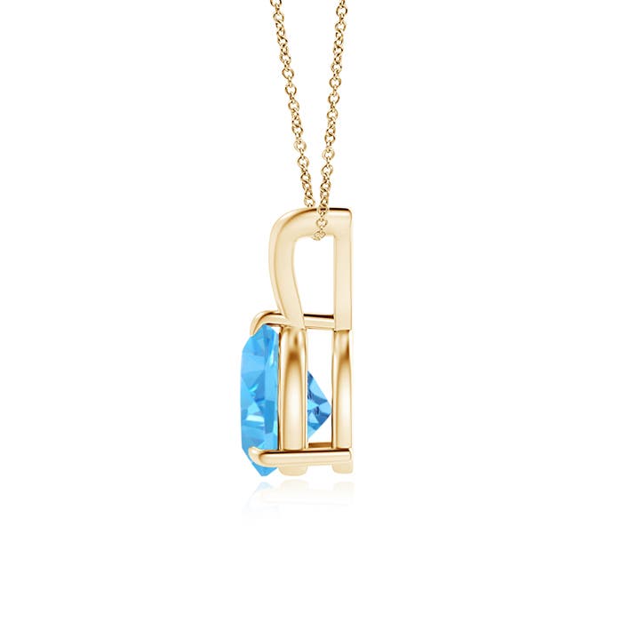 AAA - Swiss Blue Topaz / 1.3 CT / 14 KT Yellow Gold