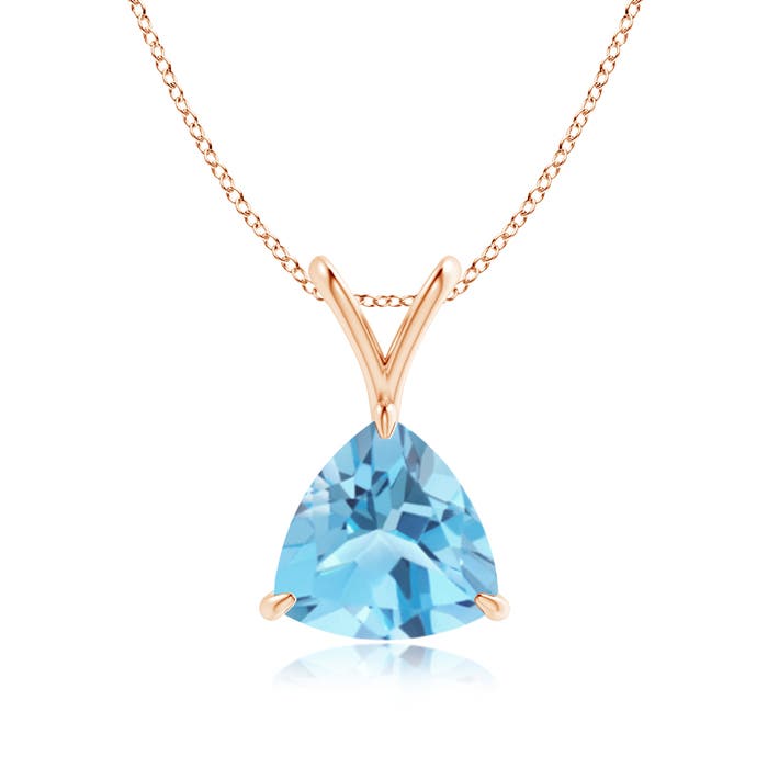 A - Swiss Blue Topaz / 2.2 CT / 14 KT Rose Gold