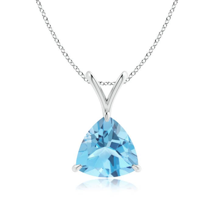 A - Swiss Blue Topaz / 2.2 CT / 14 KT White Gold