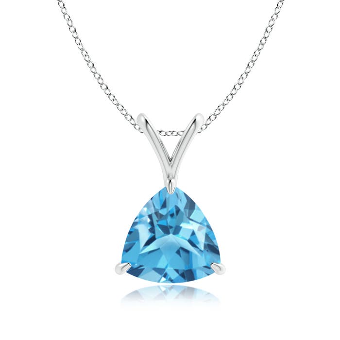 AA - Swiss Blue Topaz / 2.2 CT / 14 KT White Gold