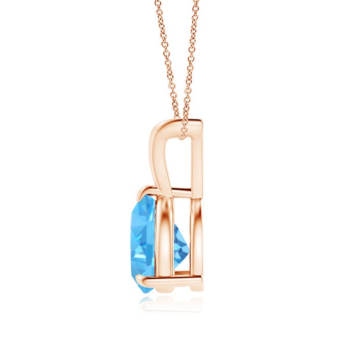 AAA - Swiss Blue Topaz / 2.2 CT / 14 KT Rose Gold