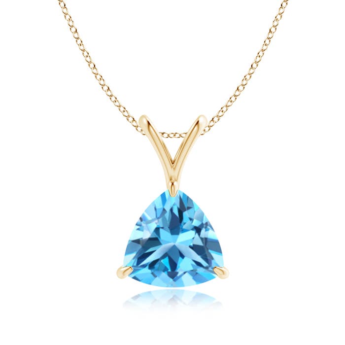 AAA - Swiss Blue Topaz / 2.2 CT / 14 KT Yellow Gold