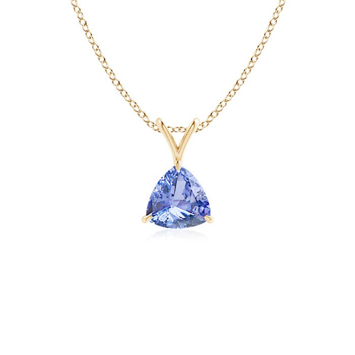 A - Tanzanite / 0.4 CT / 14 KT Yellow Gold