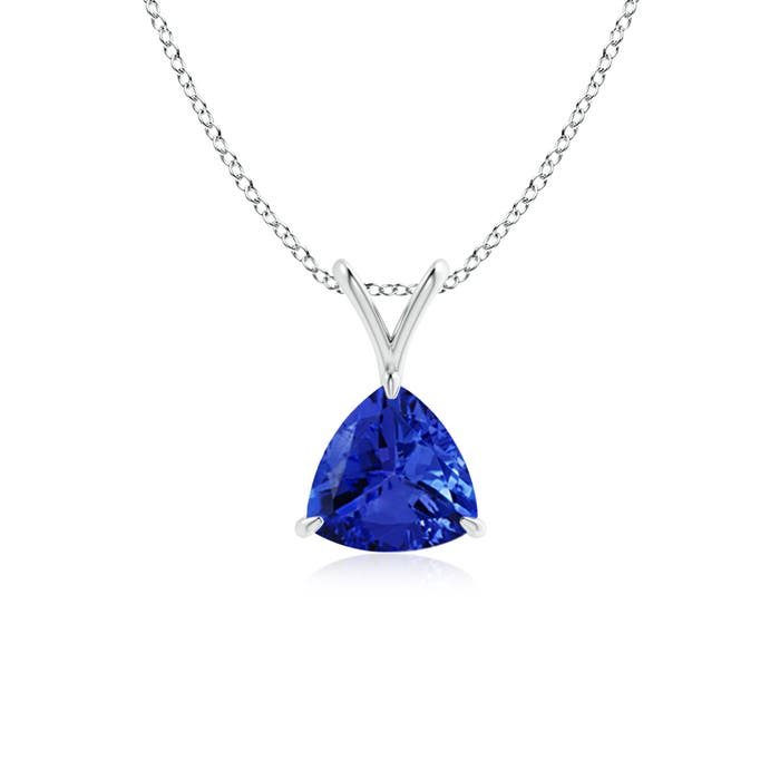 AAA - Tanzanite / 0.75 CT / 14 KT White Gold