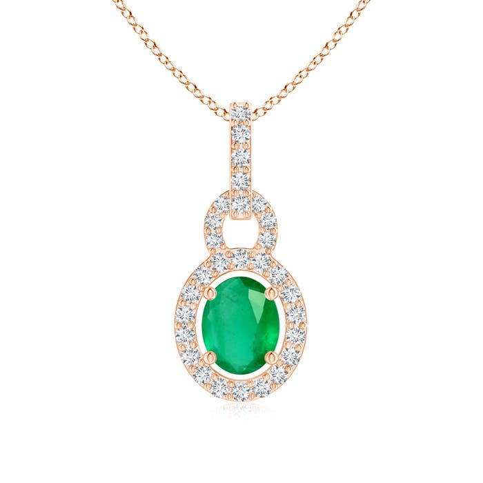 A - Emerald / 0.44 CT / 14 KT Rose Gold