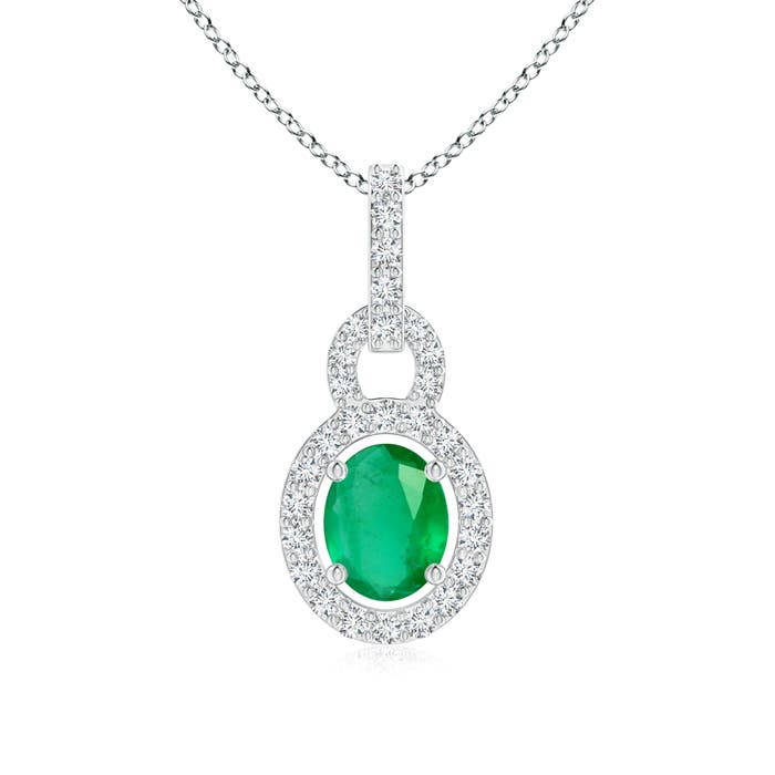 A - Emerald / 0.44 CT / 14 KT White Gold