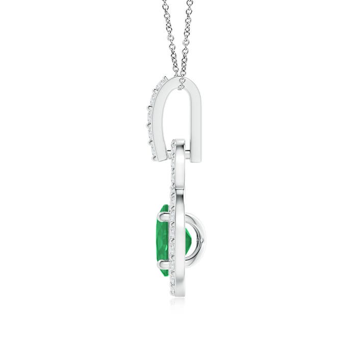 A - Emerald / 0.44 CT / 14 KT White Gold