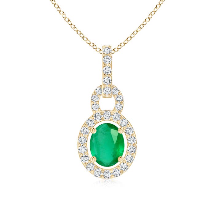 A - Emerald / 0.44 CT / 14 KT Yellow Gold