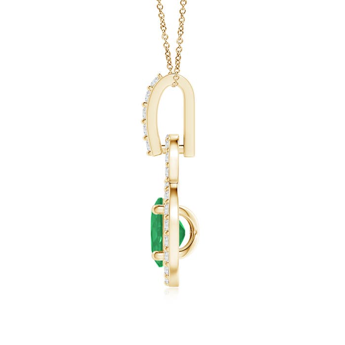 A - Emerald / 0.44 CT / 14 KT Yellow Gold