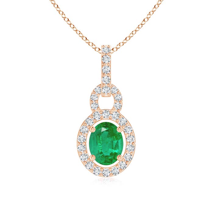 AA - Emerald / 0.44 CT / 14 KT Rose Gold