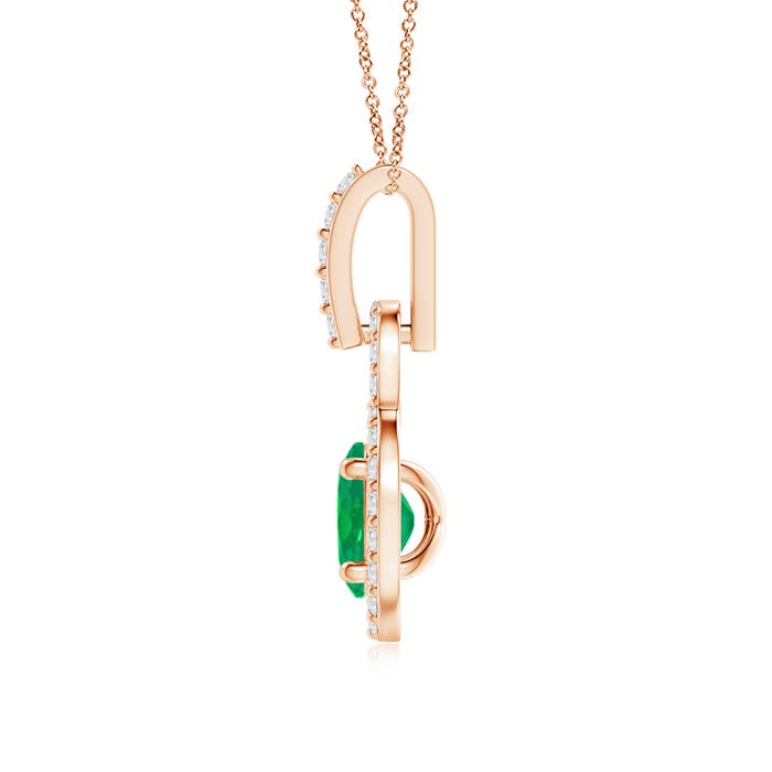 AA - Emerald / 0.44 CT / 14 KT Rose Gold