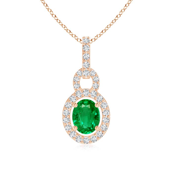 AAA - Emerald / 0.44 CT / 14 KT Rose Gold