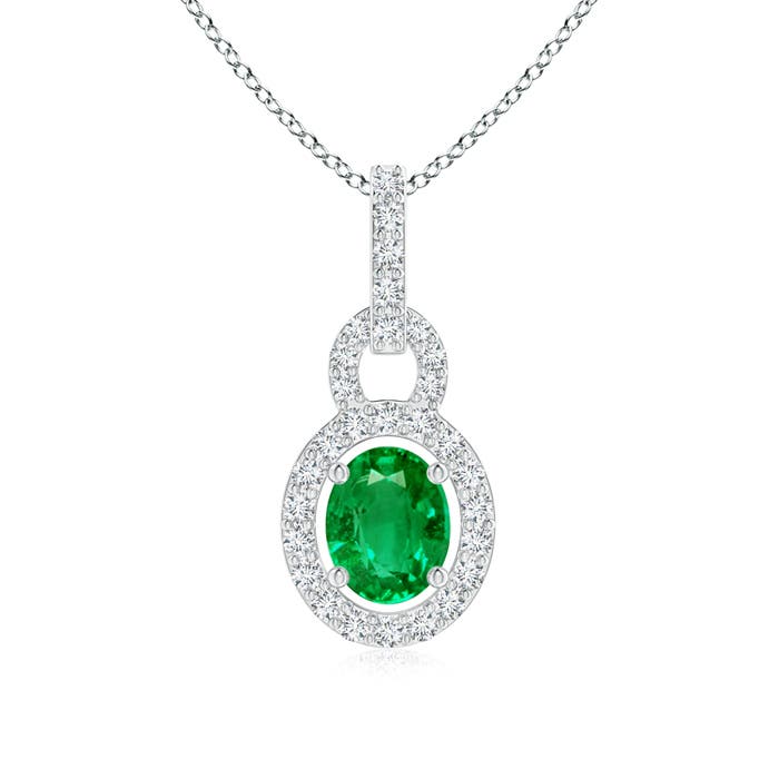 AAA - Emerald / 0.44 CT / 14 KT White Gold