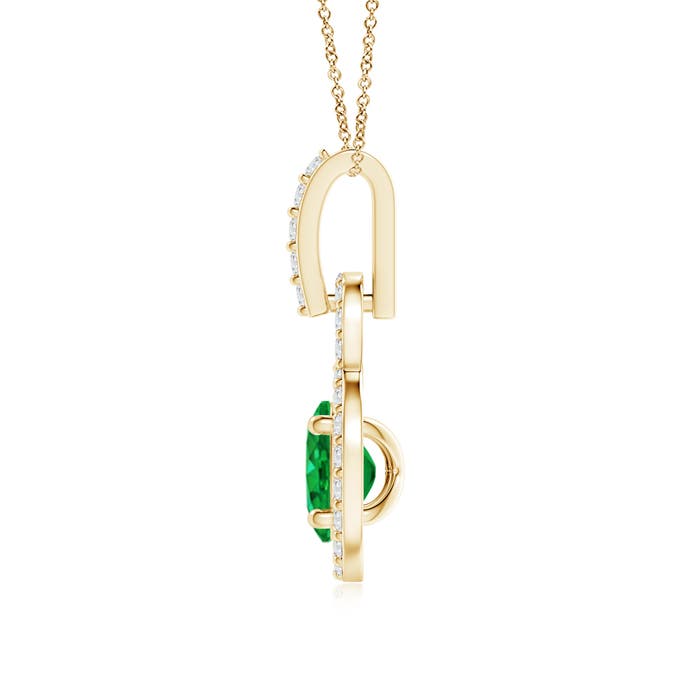 AAA - Emerald / 0.44 CT / 14 KT Yellow Gold