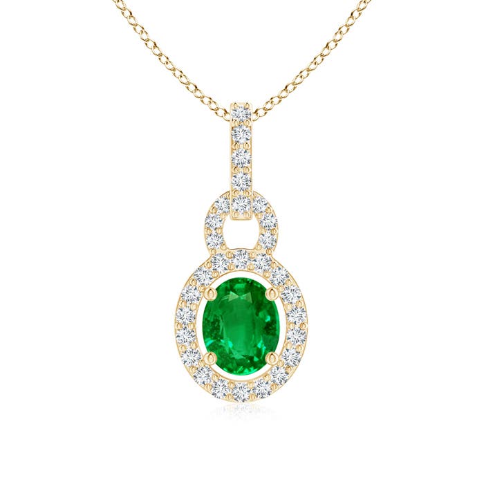 AAAA - Emerald / 0.44 CT / 14 KT Yellow Gold