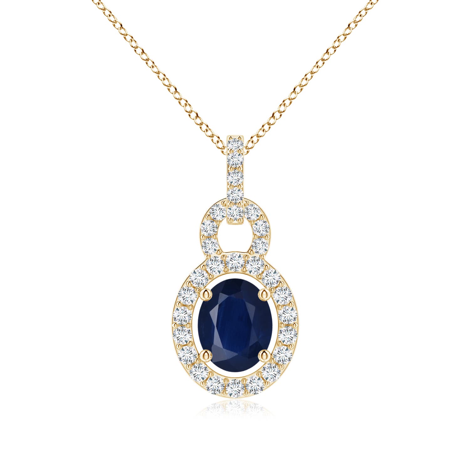 A - Blue Sapphire / 0.54 CT / 14 KT Yellow Gold