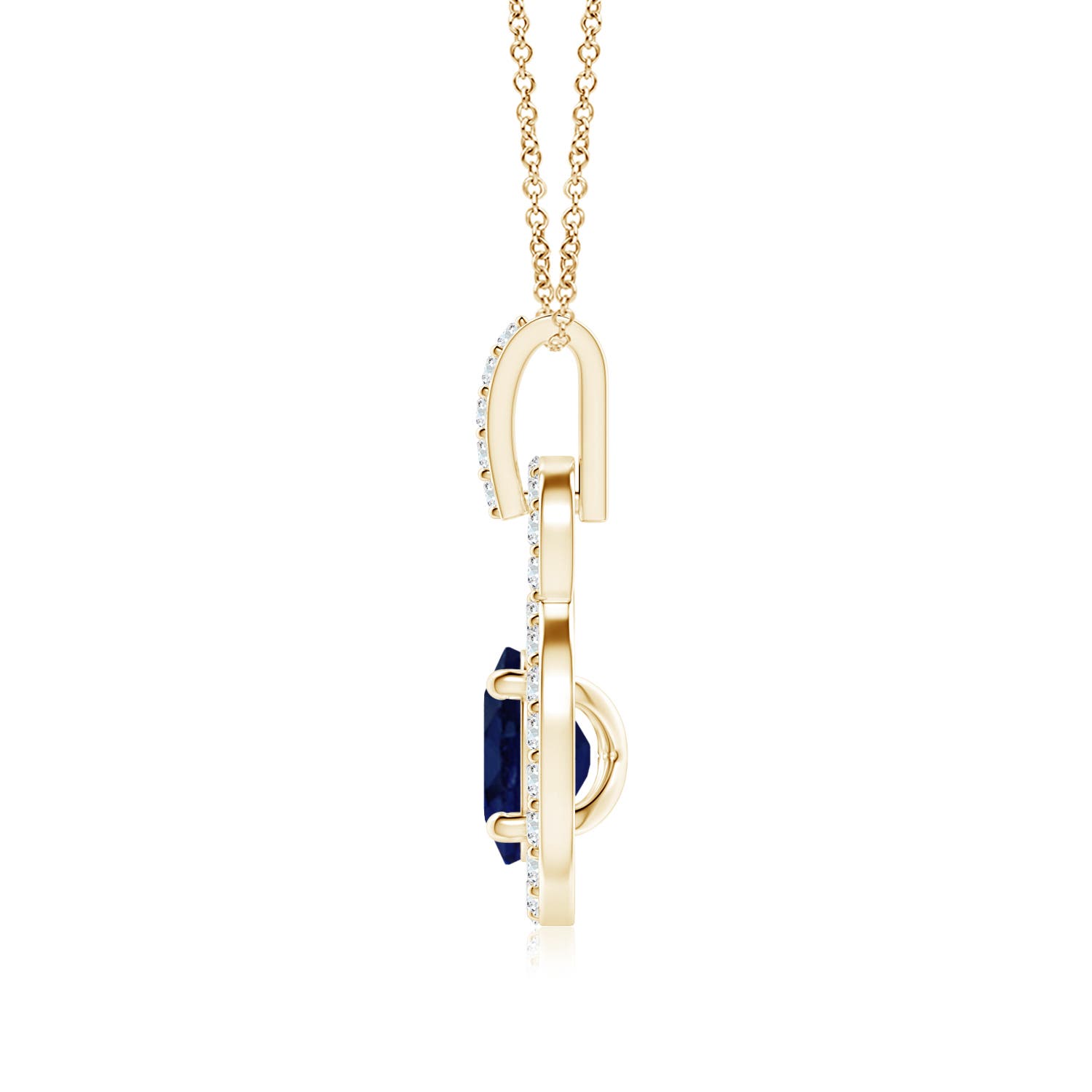 A - Blue Sapphire / 0.54 CT / 14 KT Yellow Gold