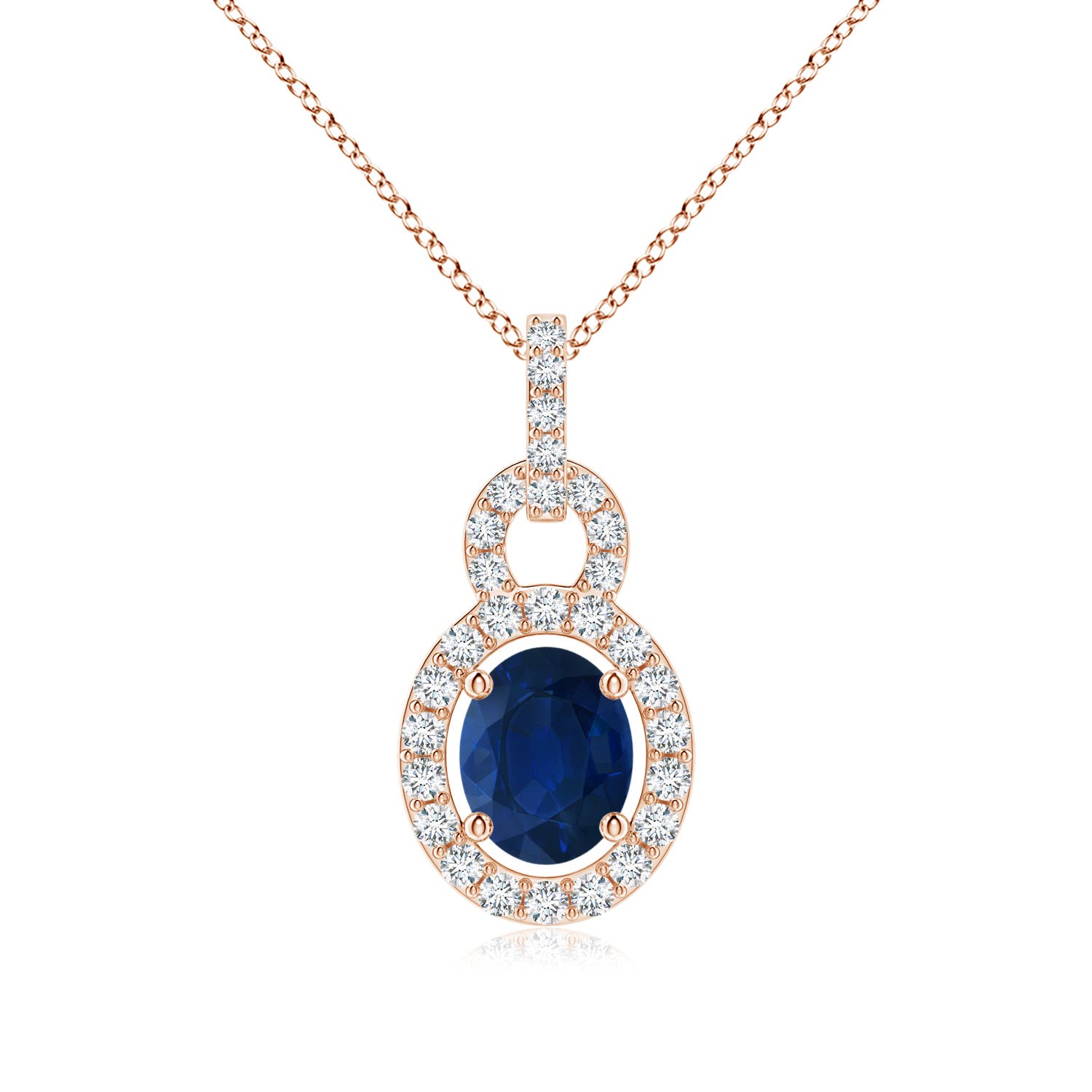 AA - Blue Sapphire / 0.54 CT / 14 KT Rose Gold