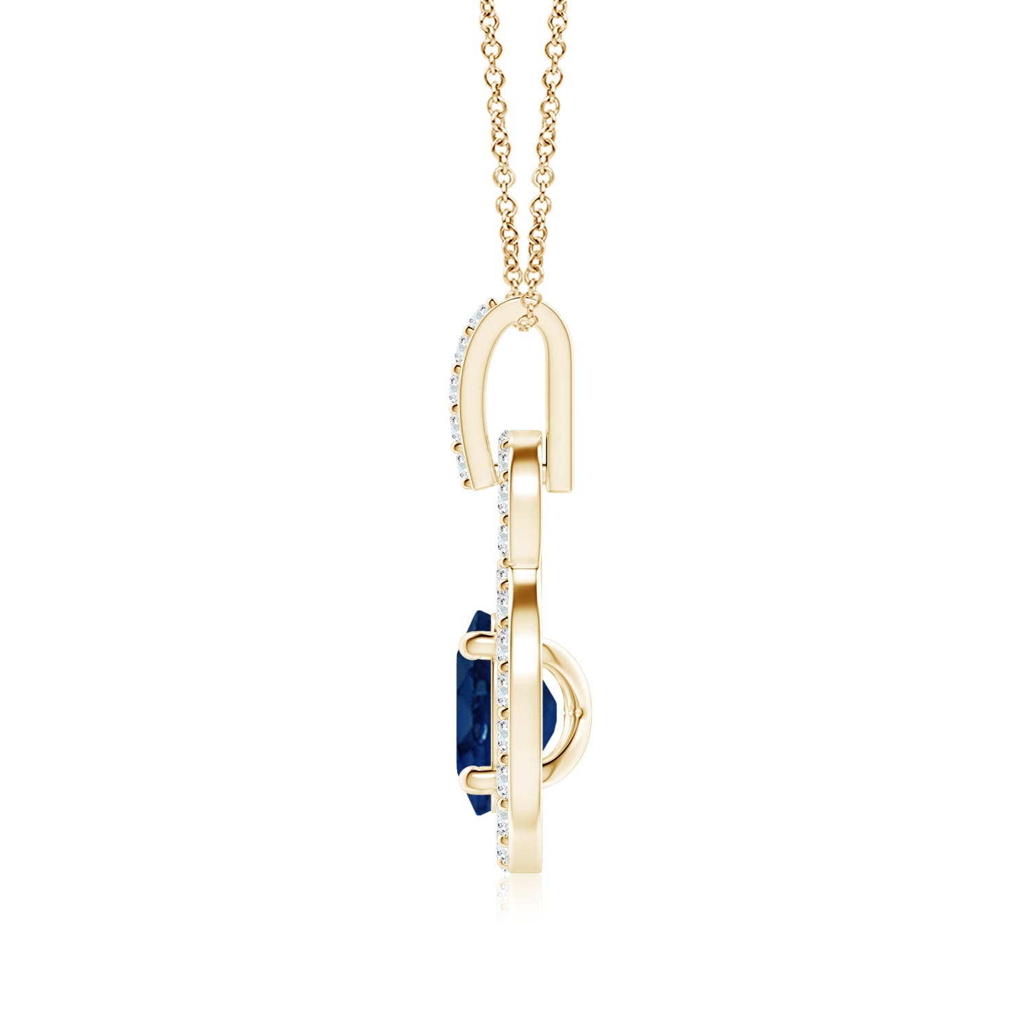 AA - Blue Sapphire / 0.54 CT / 14 KT Yellow Gold