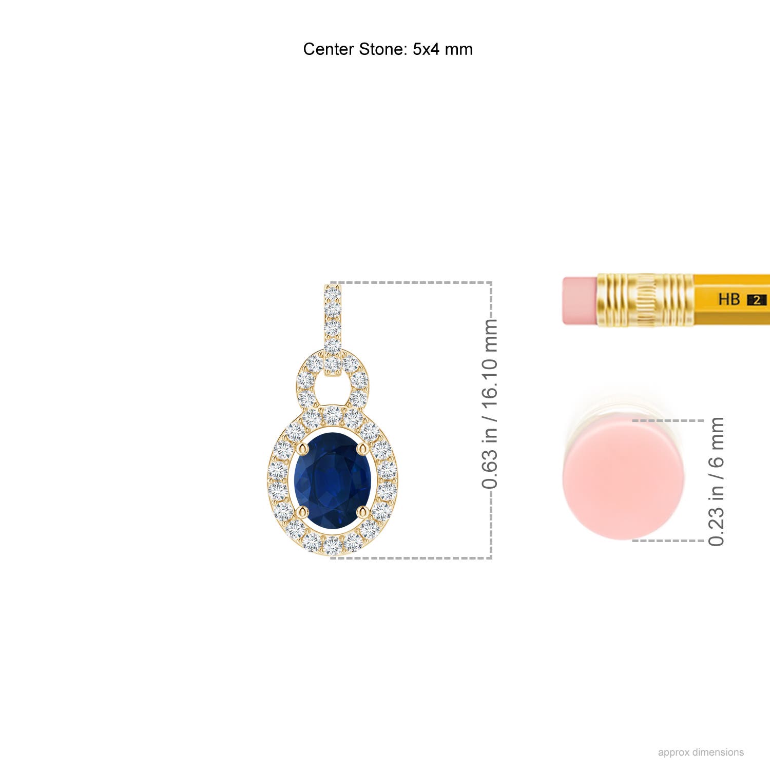 AA - Blue Sapphire / 0.54 CT / 14 KT Yellow Gold