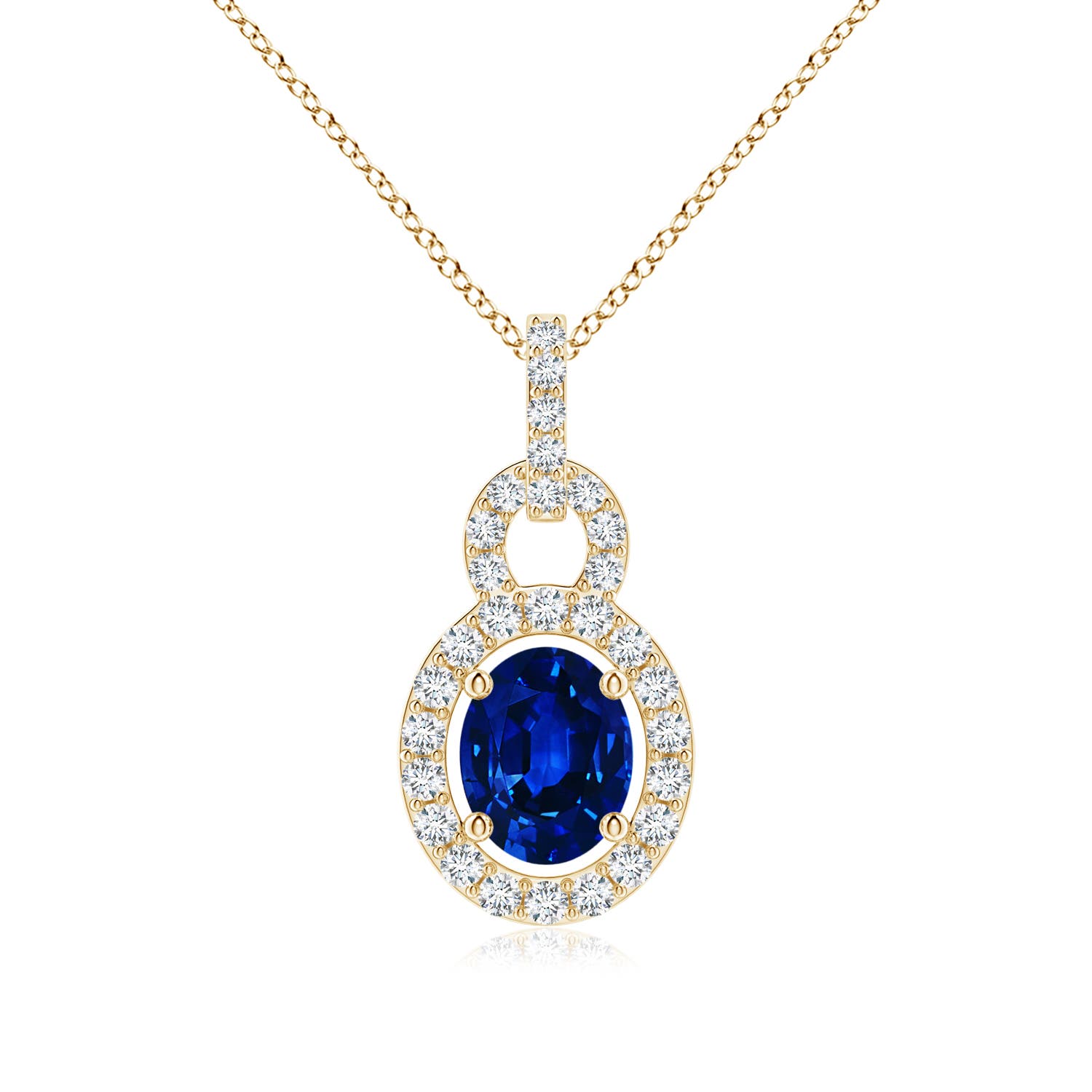 AAAA - Blue Sapphire / 0.54 CT / 14 KT Yellow Gold