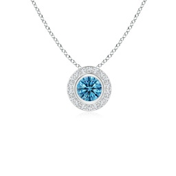 White Gold White Gold Blue Diamond Necklaces & Pendants