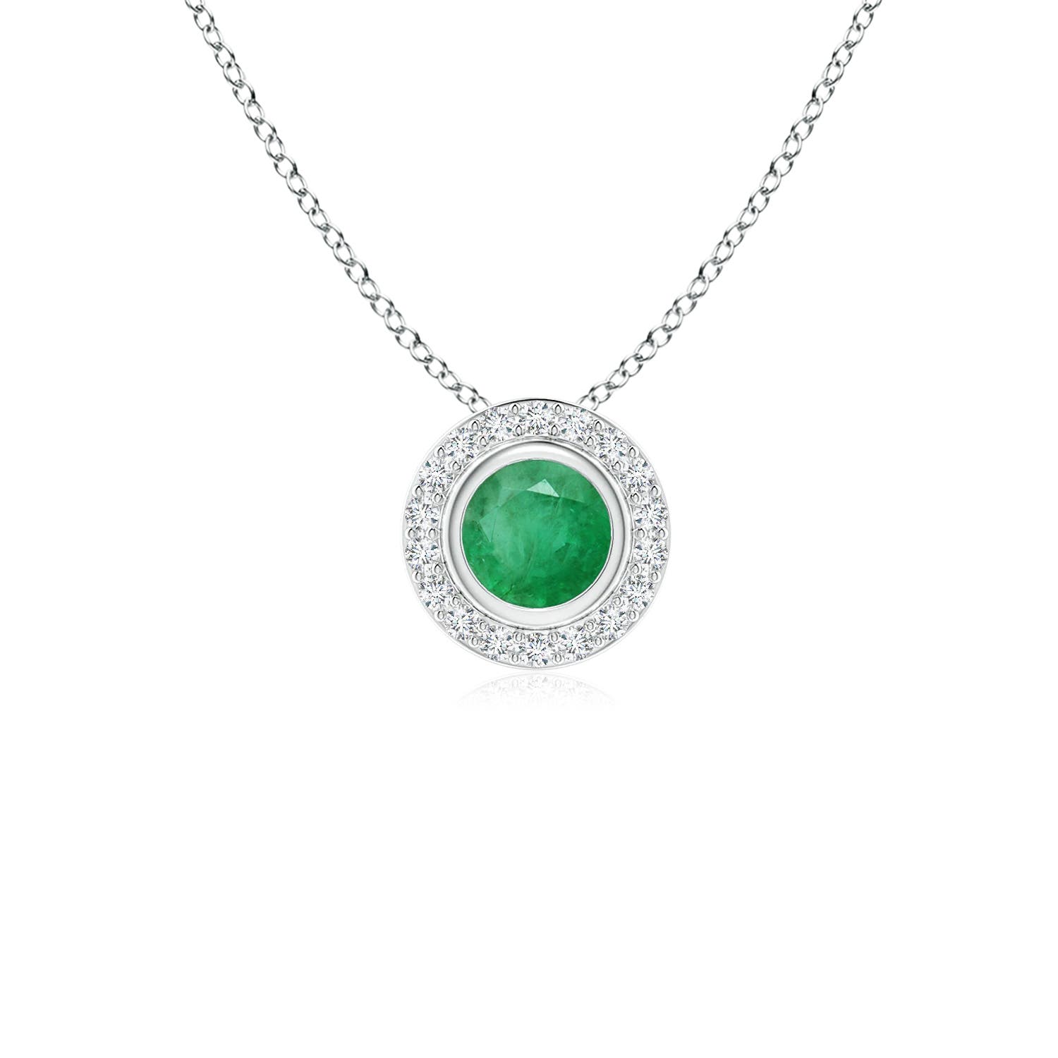 A - Emerald / 0.33 CT / 14 KT White Gold