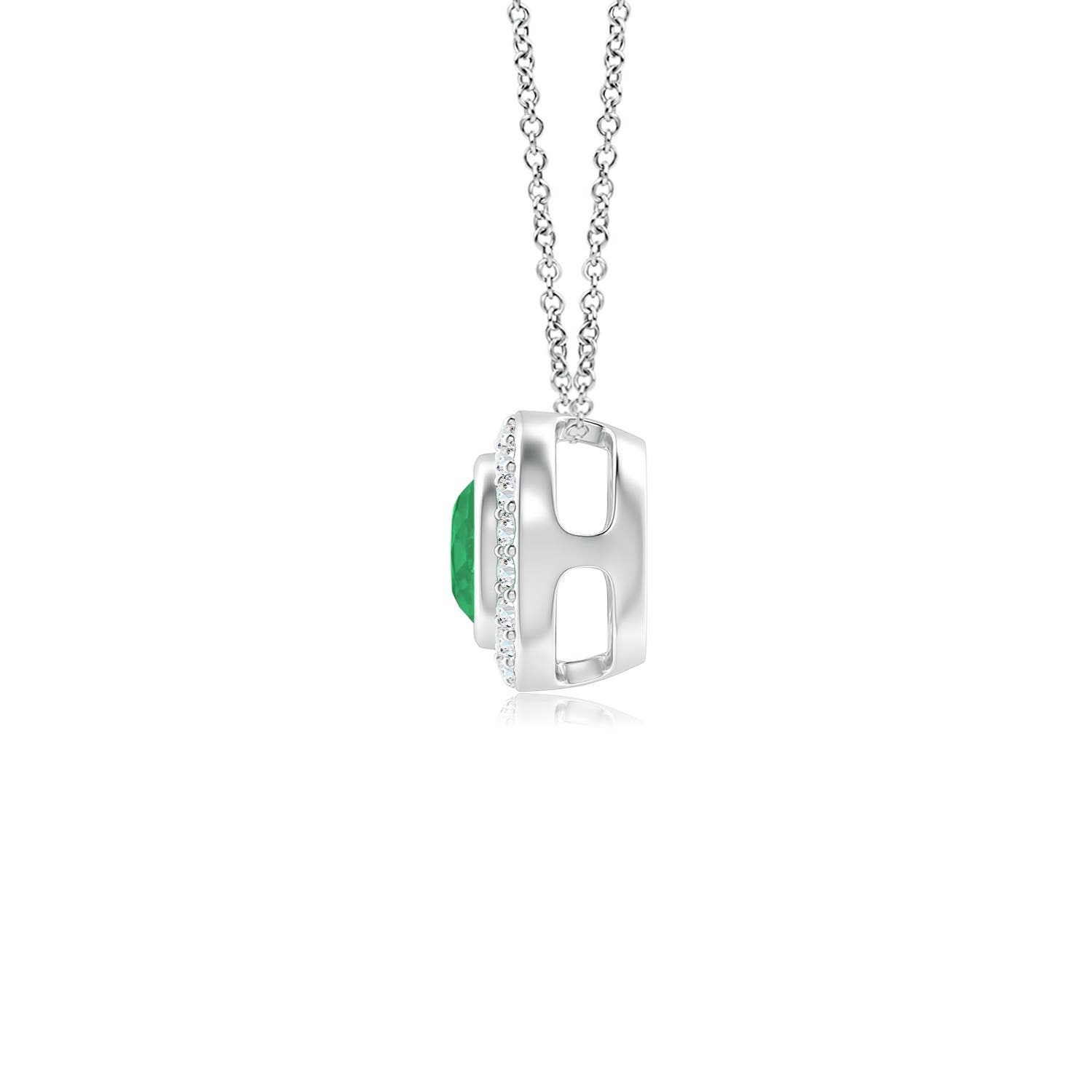 A - Emerald / 0.33 CT / 14 KT White Gold