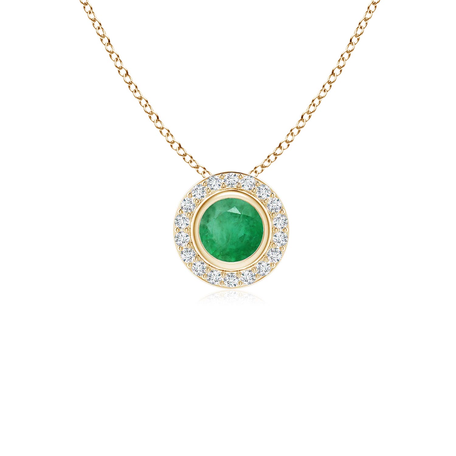 A - Emerald / 0.33 CT / 14 KT Yellow Gold