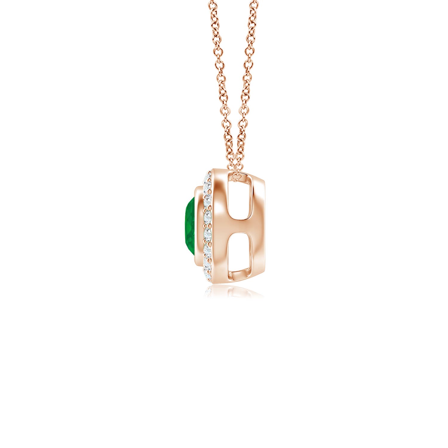 AA - Emerald / 0.33 CT / 14 KT Rose Gold