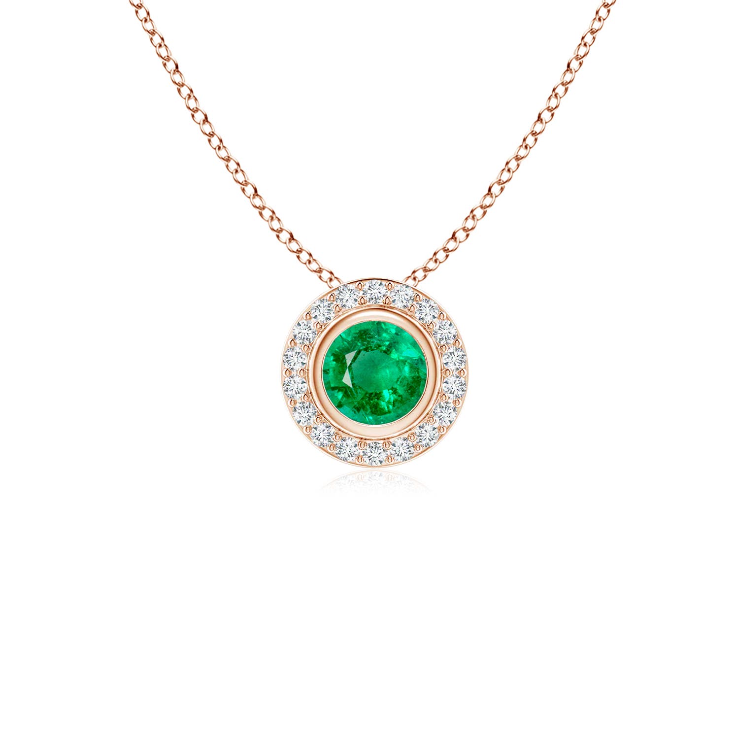 AAA - Emerald / 0.33 CT / 14 KT Rose Gold