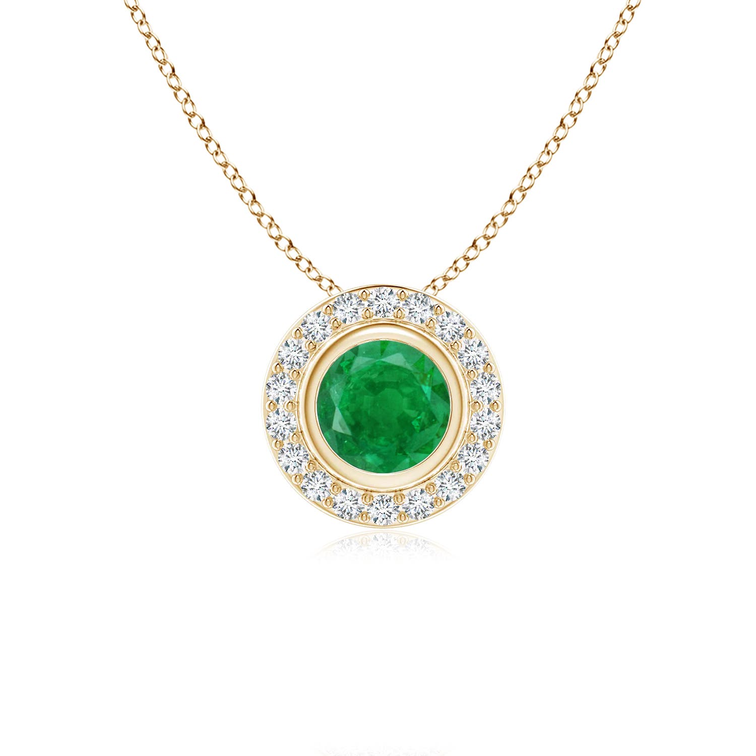 AA - Emerald / 0.59 CT / 14 KT Yellow Gold