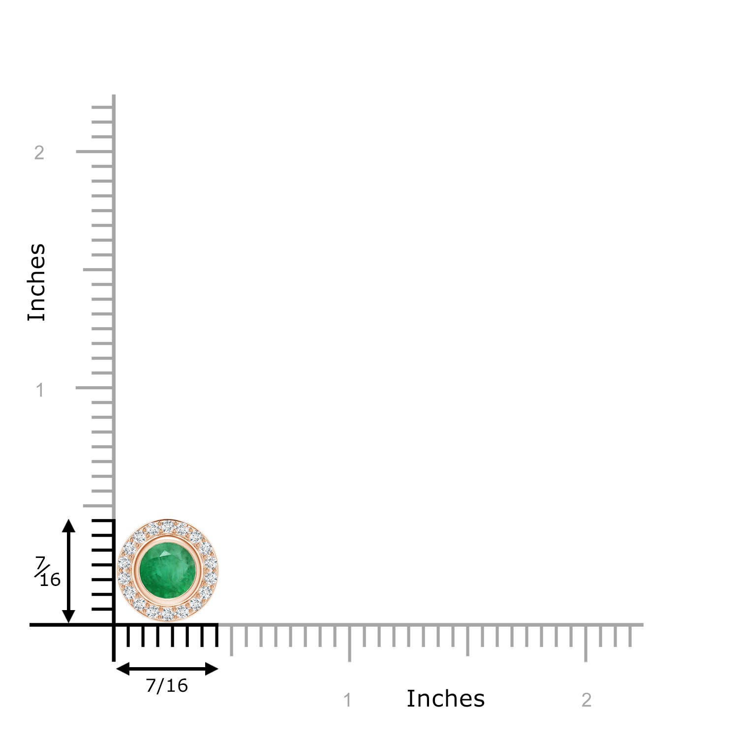 A - Emerald / 0.97 CT / 14 KT Rose Gold