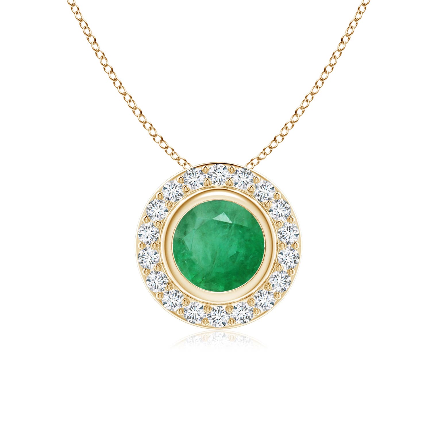 A - Emerald / 0.97 CT / 14 KT Yellow Gold