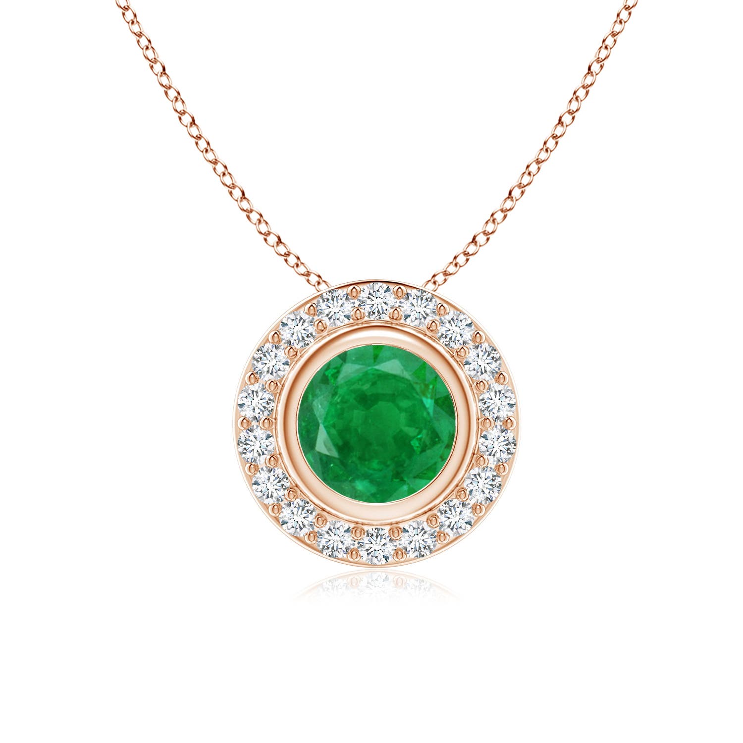 AA - Emerald / 0.97 CT / 14 KT Rose Gold