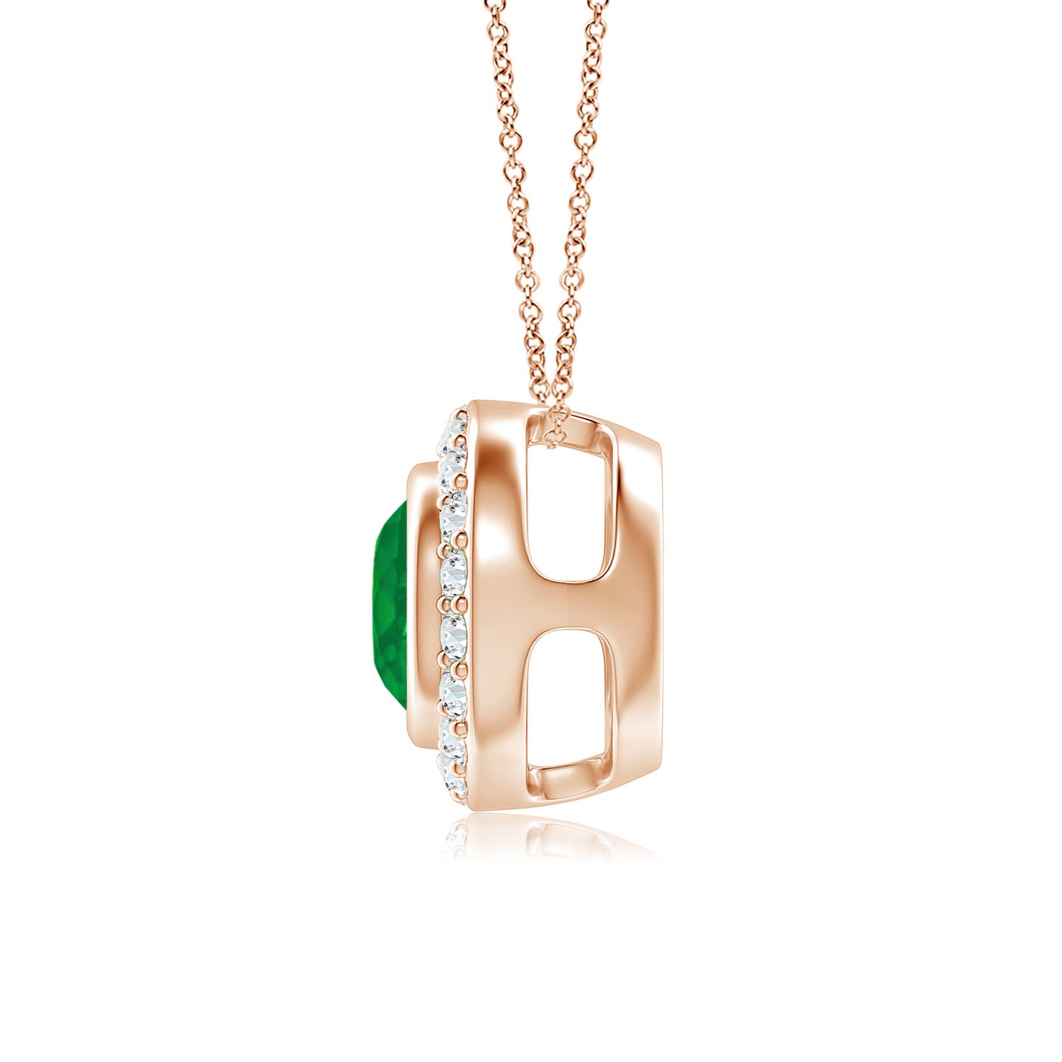 AA - Emerald / 0.97 CT / 14 KT Rose Gold