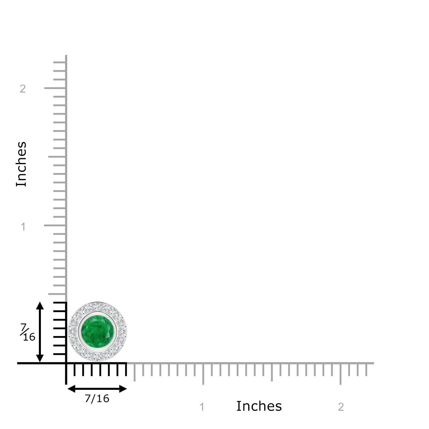 AA - Emerald / 0.97 CT / 14 KT White Gold