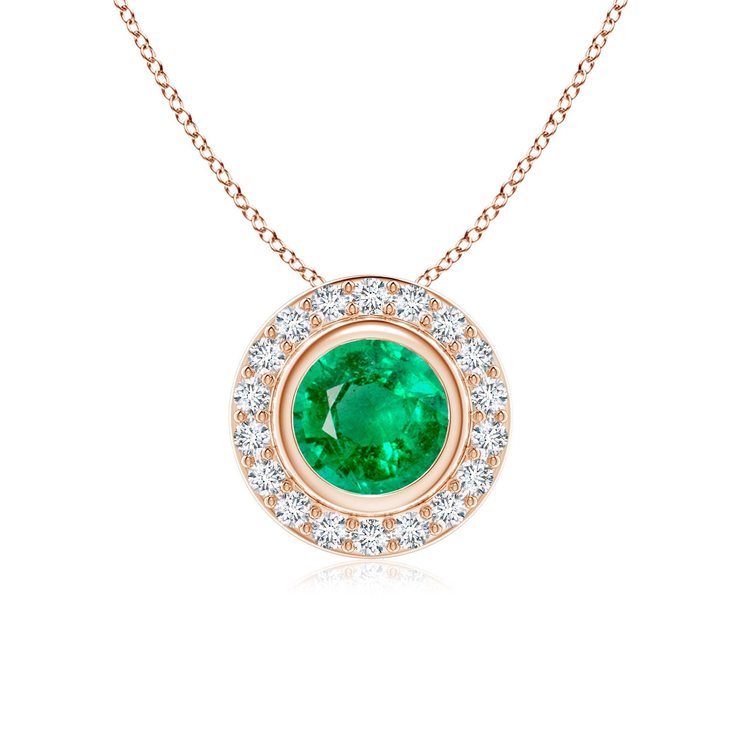 AAA - Emerald / 0.97 CT / 14 KT Rose Gold