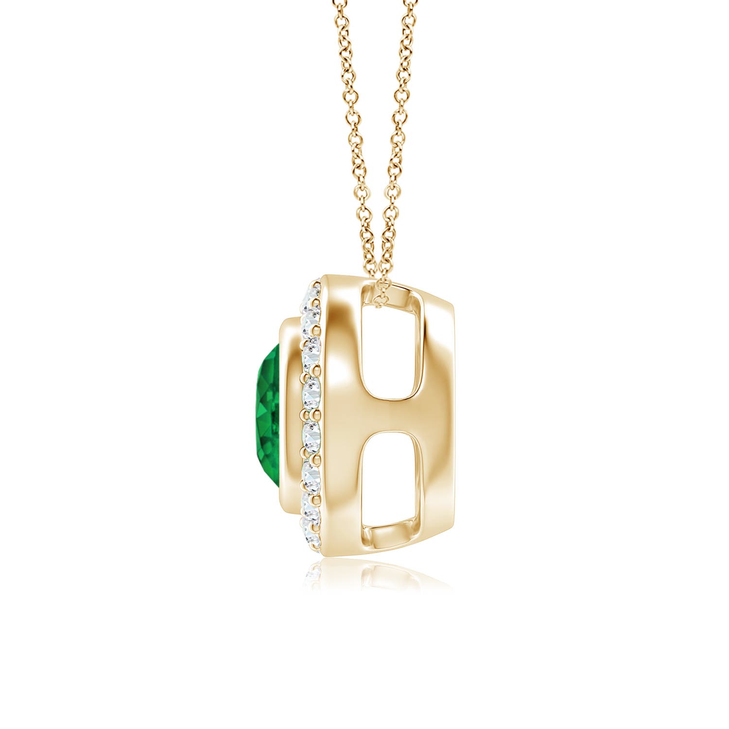 AAA - Emerald / 0.97 CT / 14 KT Yellow Gold