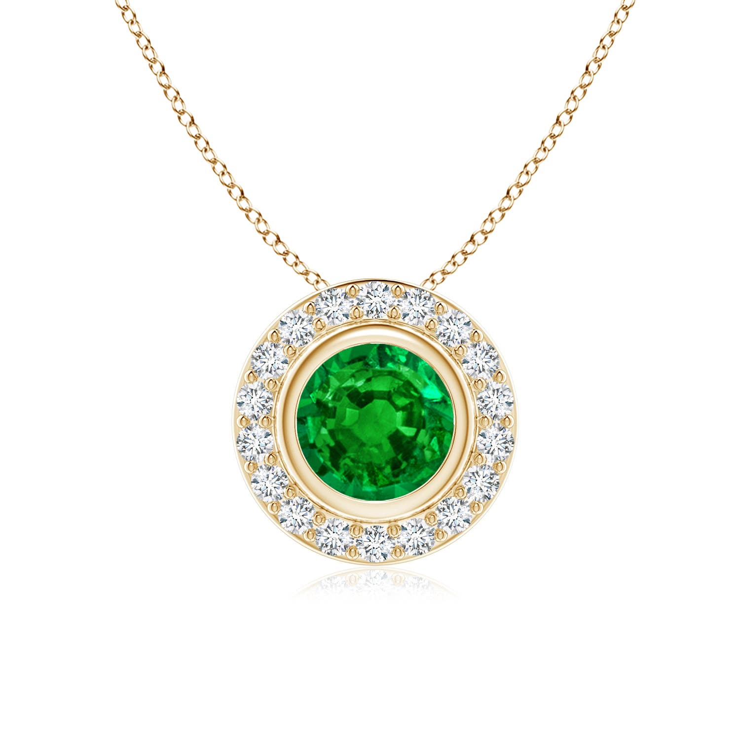 AAAA - Emerald / 0.97 CT / 14 KT Yellow Gold