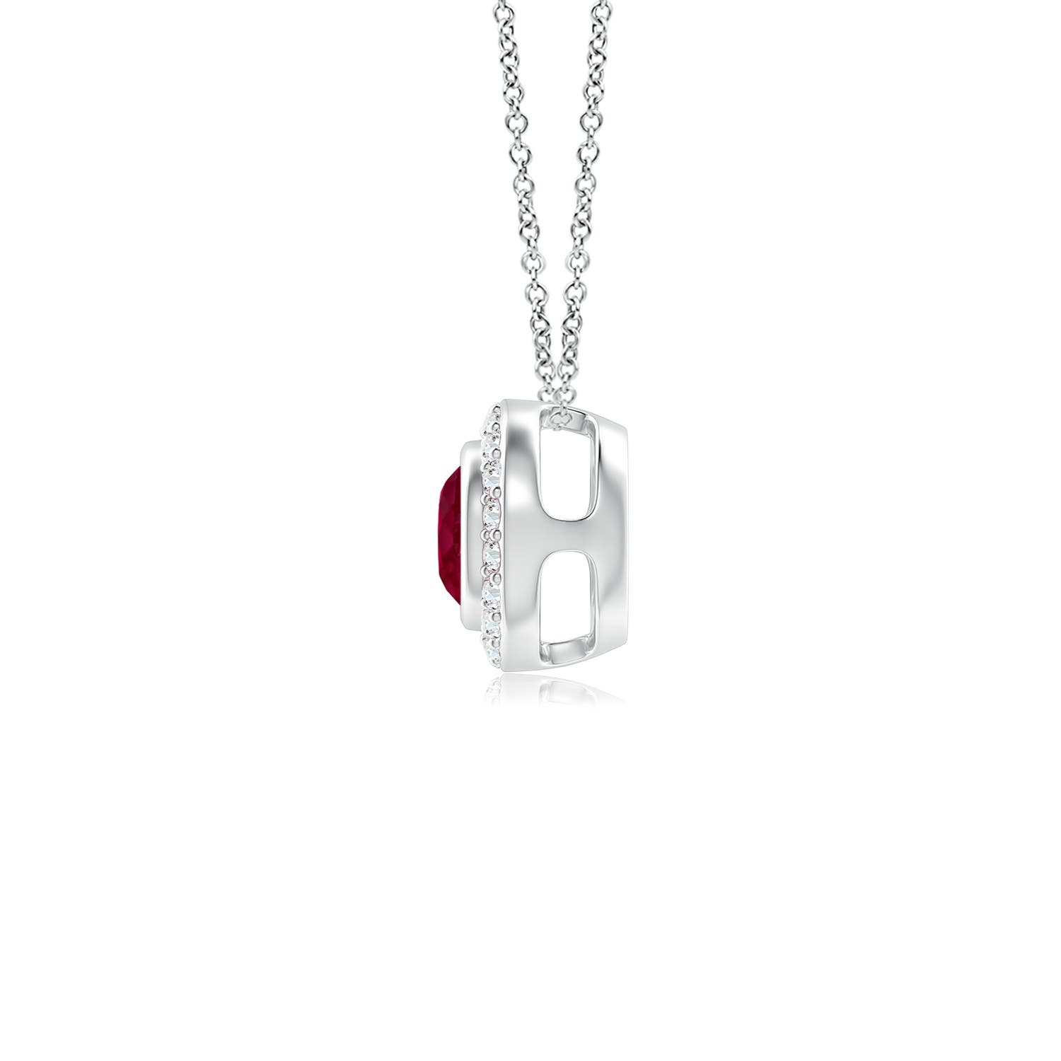 A - Ruby / 0.43 CT / 14 KT White Gold