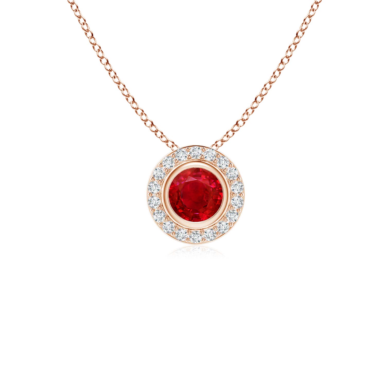 AAA - Ruby / 0.43 CT / 14 KT Rose Gold