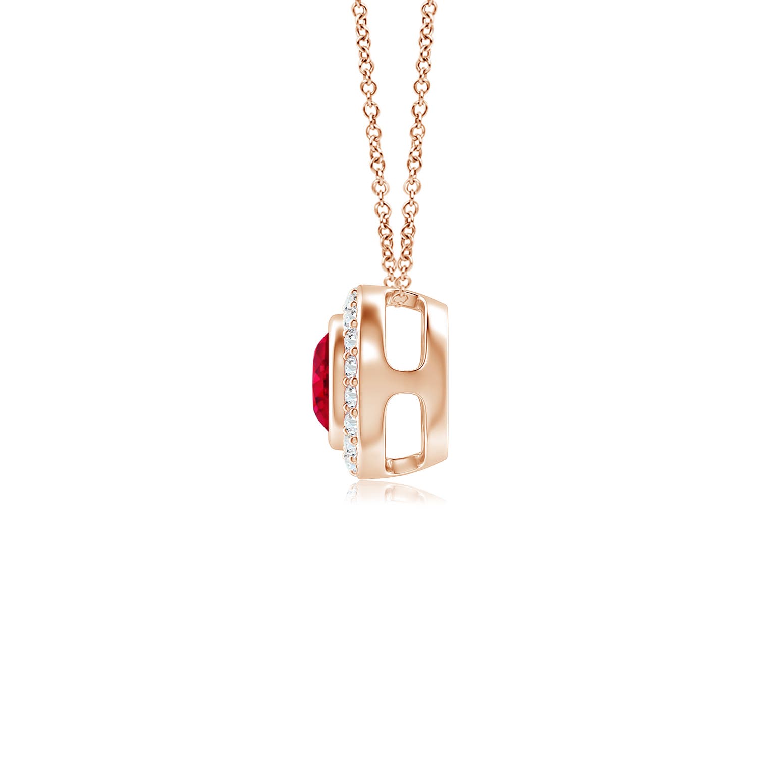 AAA - Ruby / 0.43 CT / 14 KT Rose Gold