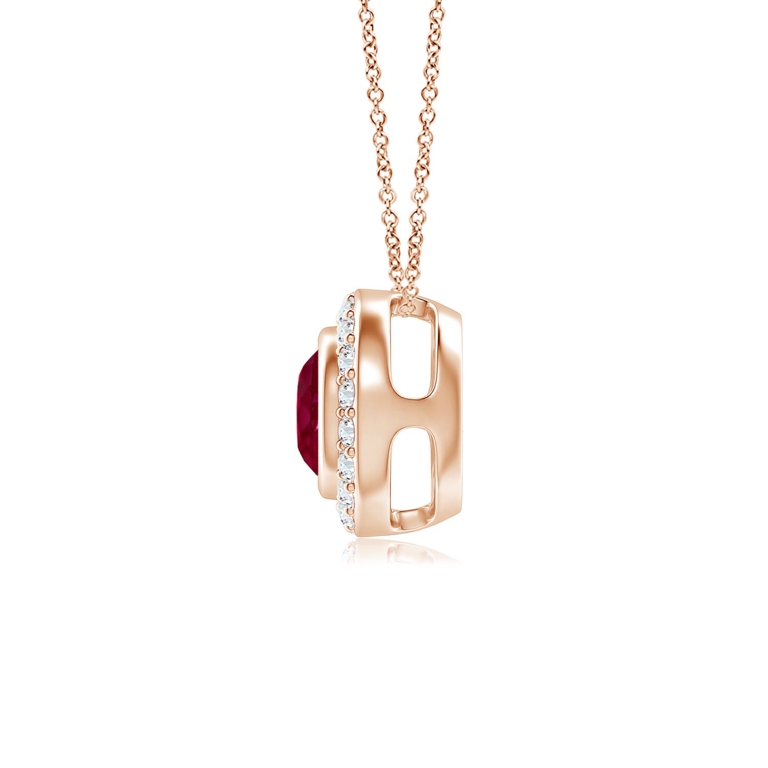 A - Ruby / 0.74 CT / 14 KT Rose Gold