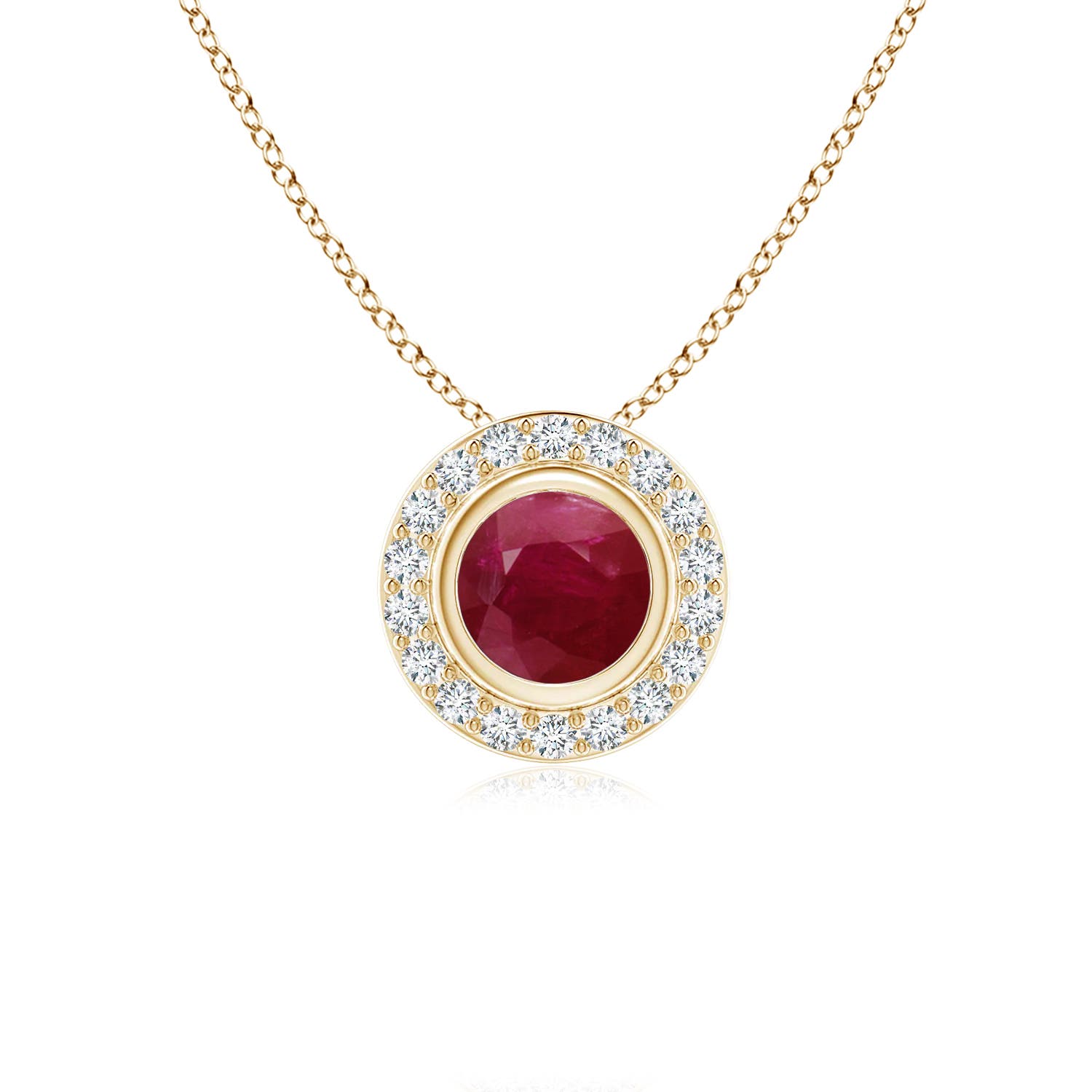 A - Ruby / 0.74 CT / 14 KT Yellow Gold