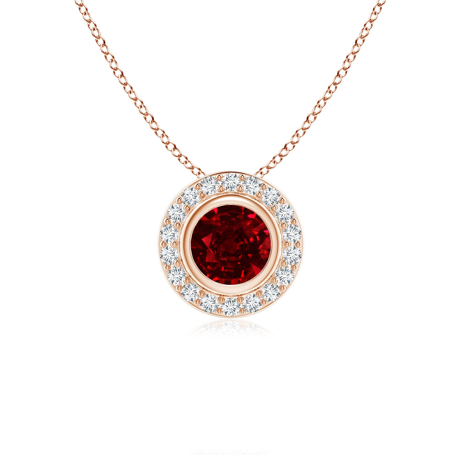 AAAA - Ruby / 0.74 CT / 14 KT Rose Gold