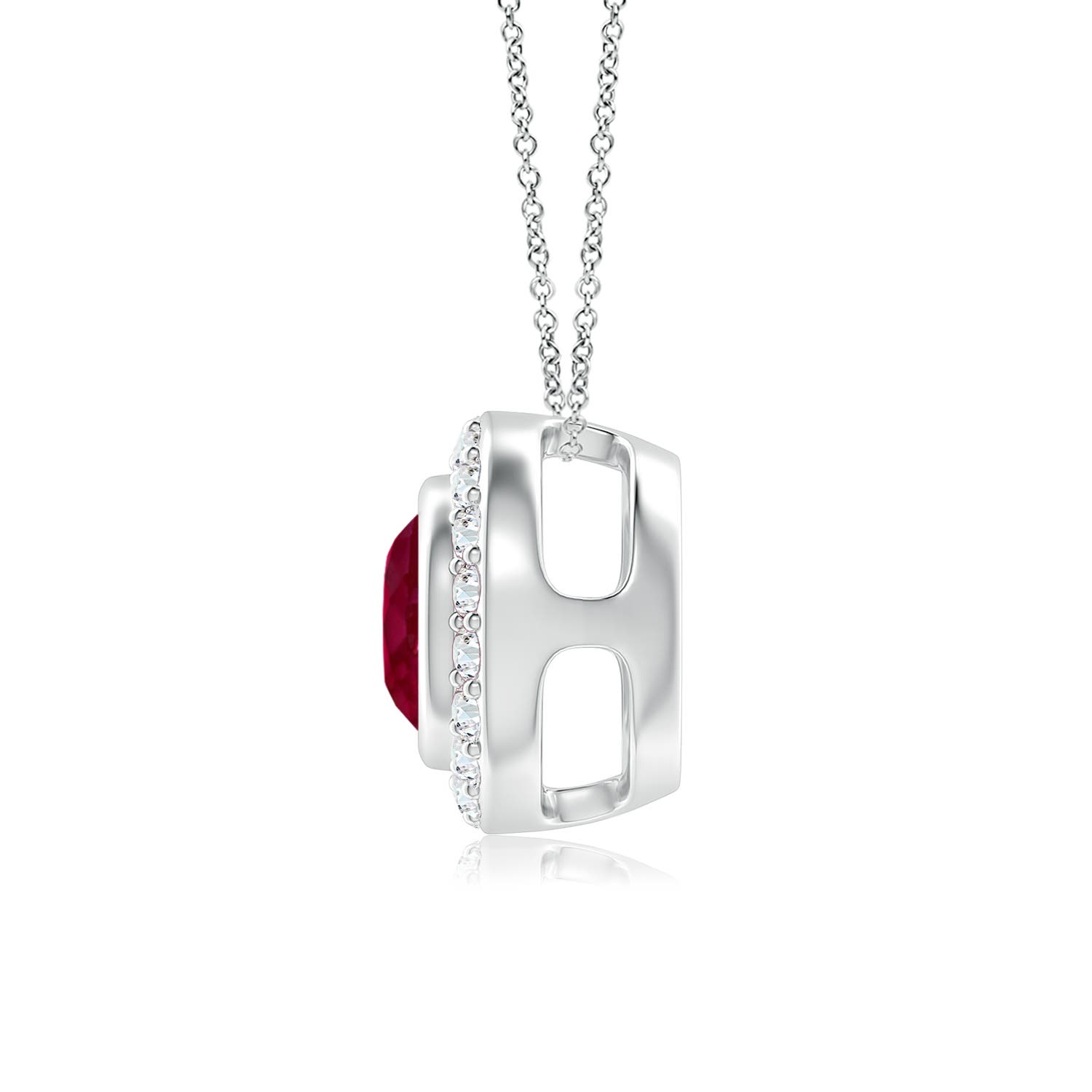 A - Ruby / 1.22 CT / 14 KT White Gold