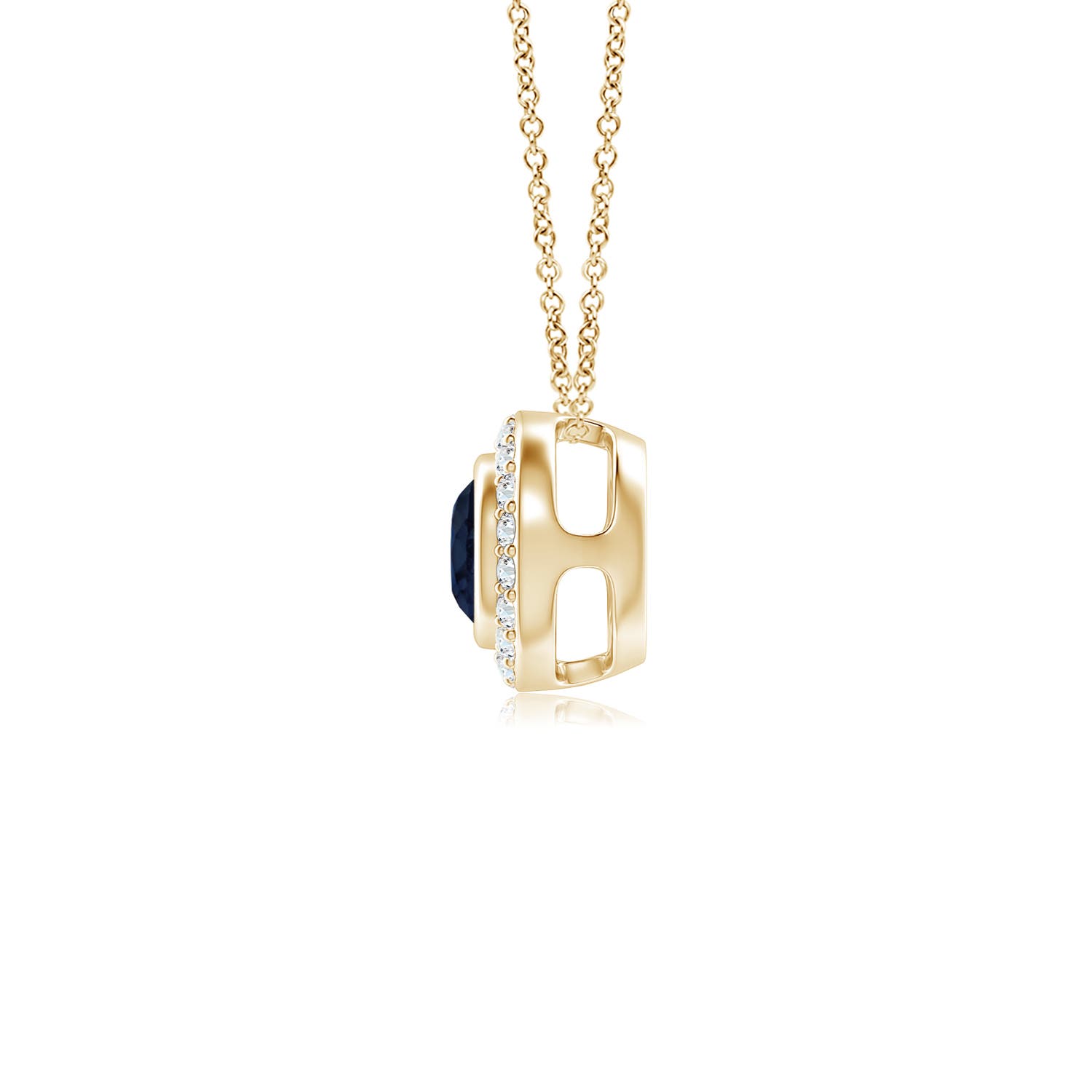 A - Blue Sapphire / 0.42 CT / 14 KT Yellow Gold