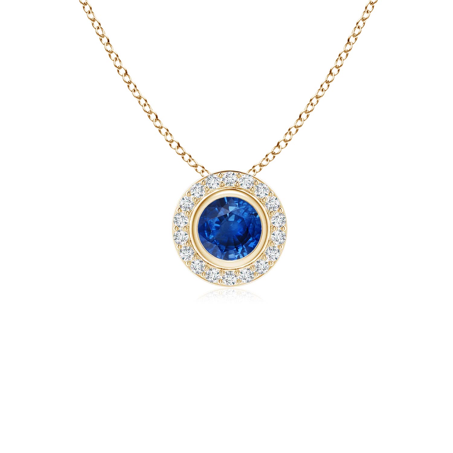 AAA - Blue Sapphire / 0.42 CT / 14 KT Yellow Gold