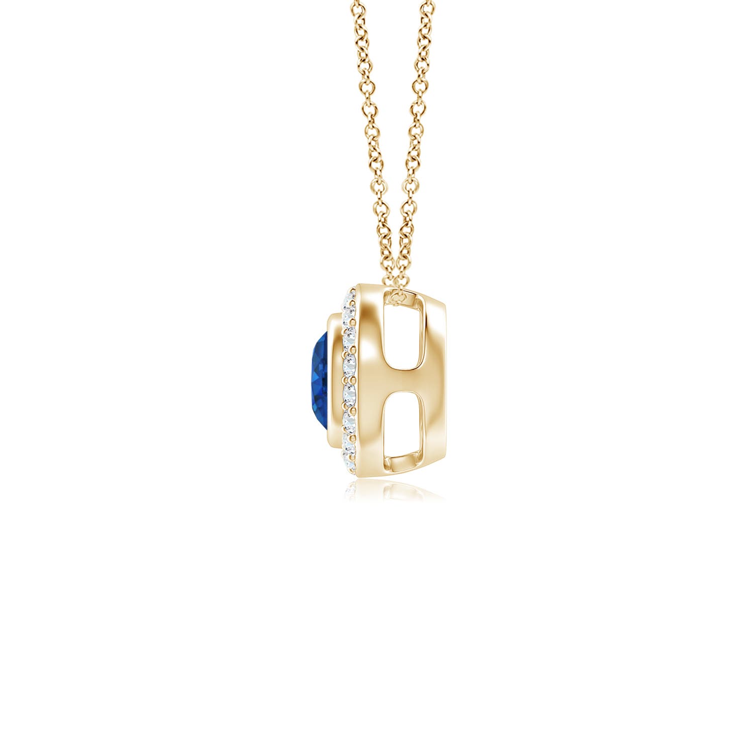 AAA - Blue Sapphire / 0.42 CT / 14 KT Yellow Gold